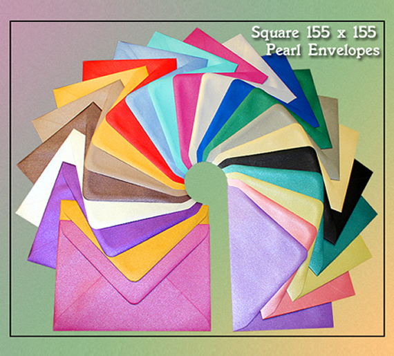 Assorted lustre Print 155x155 envelopes