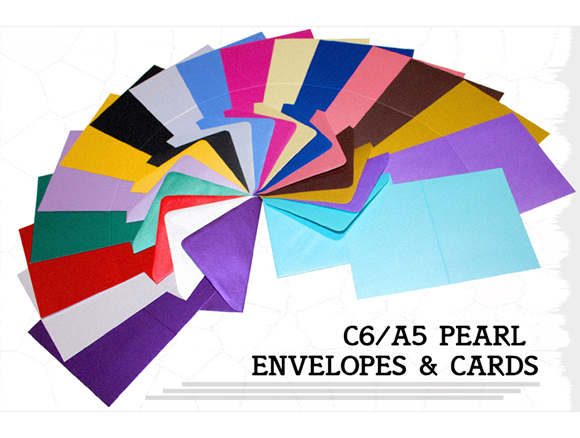 Assorted lustre Print A5 and C6 envelopes