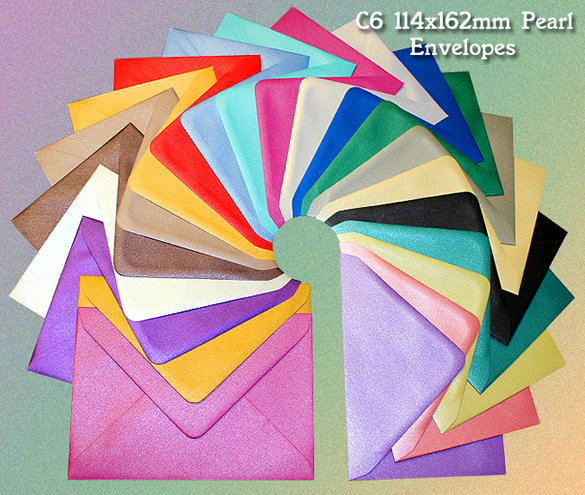 Assorted lustre Print C6 envelopes