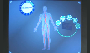 screen shot of the Microsoft Surface showing the circulation system of the body