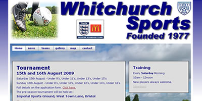 screen shot of whitchurch sports